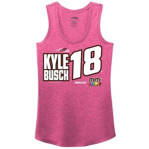 Women's Joe Gibbs Racing NASCAR Pink Kyle Busch M&M‎ Tank Top Shirt S